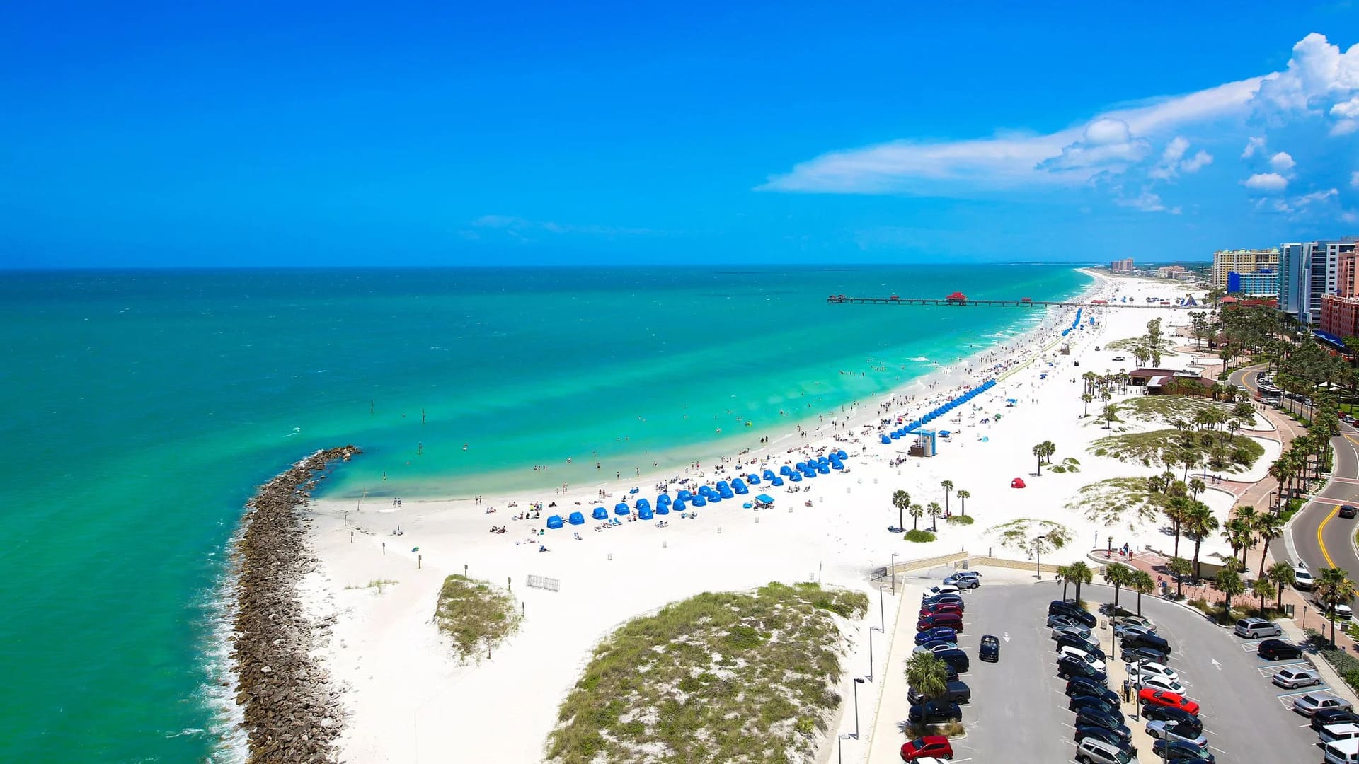 Aerial view of a Florida beach