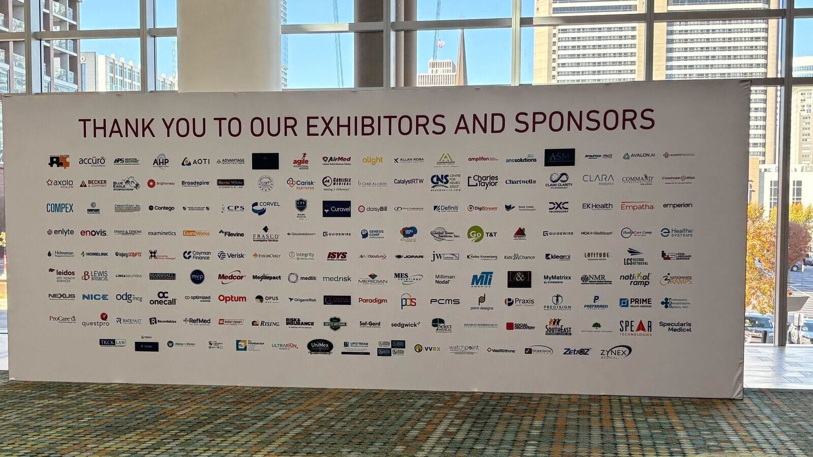 national-comp-2025-img4 Thank-you wall listing National Comp 2025 exhibitors and sponsors